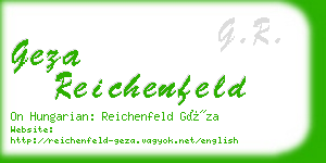 geza reichenfeld business card